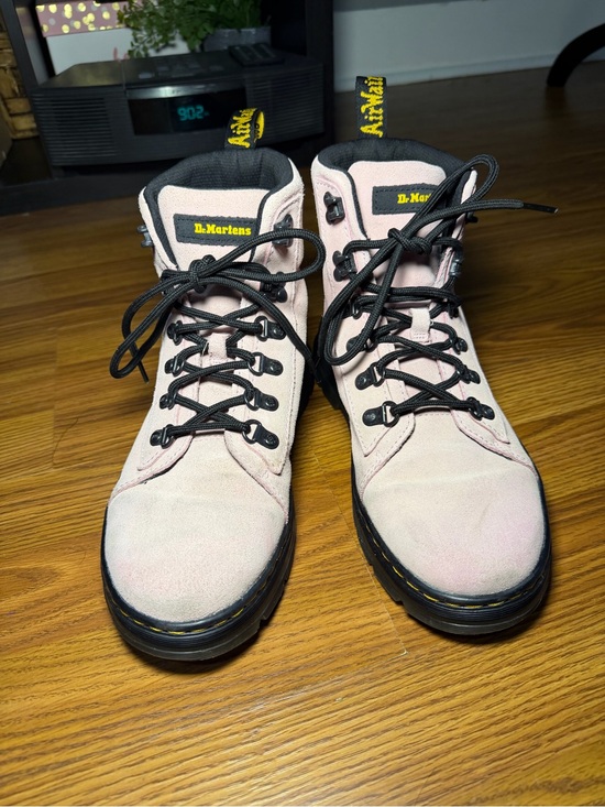 Dr. Martens Shoes - DOC Martens Women's Pink Suede Combs Boots Combat Grunge Hiker Barbie 8